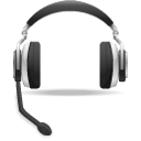 Examples of peripheral devices are speakers embedded in headphones and a microphone.