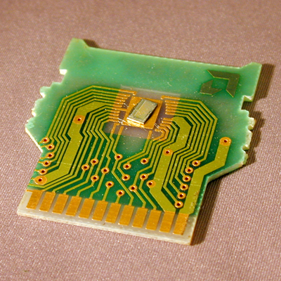An image of a green ROM chip.