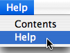 Menu: Help > Help