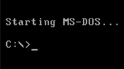 A Command prompt (Microsoft Disk Operating System)