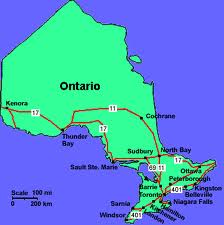 Map of Ontario