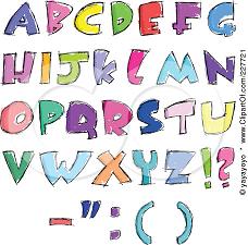 Alphabet letters and symbols